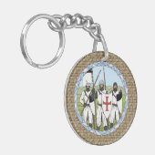 Medieval Knight Templar Sleutelhanger (Voorkant Links)