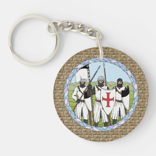 Medieval Knight Templar Sleutelhanger (Voorkant)