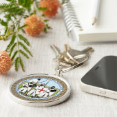 Medieval Knight Templar Sleutelhanger (Zijkant)