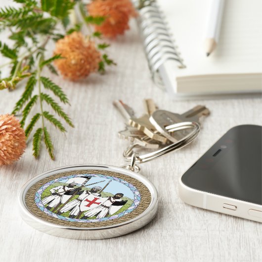 Medieval Knight Templar Sleutelhanger (Zijkant)