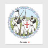 Medieval Knight Templar Sticker (Vel)