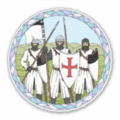 Medieval Knight Templar Sticker (Voorkant)