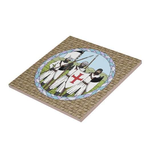 Medieval Knight Templar Tegeltje (Zijkant)