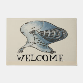 Medieval Knight, voeg tekst Doormat toe Deurmat