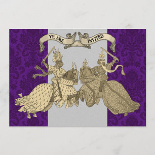 Medieval Knight Wedding Invitations Kaart