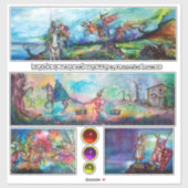 MEDIEVAL KNIGHTS HORSEBACK, KNIGHT, DEVIL, TEMPTAT STICKER (Vel)