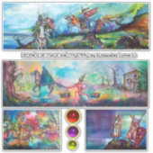 MEDIEVAL KNIGHTS HORSEBACK, KNIGHT, DEVIL, TEMPTAT STICKER (Voorkant)