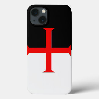 Medieval Knights Templar Cross Flag iPhone 13 Hoesje