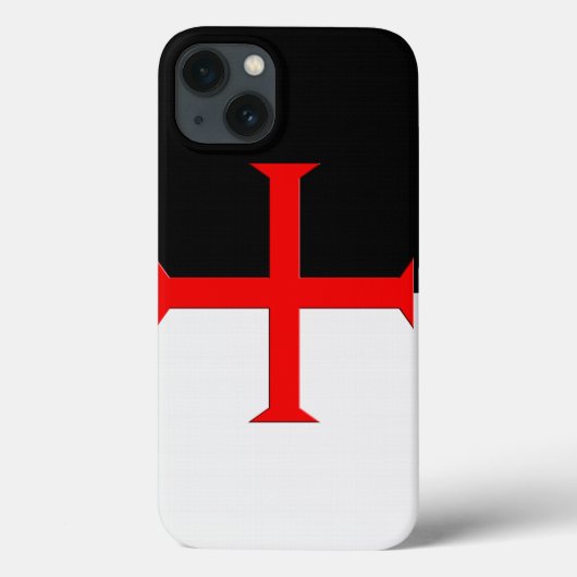 Medieval Knights Templar Cross Flag Case-Mate iPhone Case (Achterkant)
