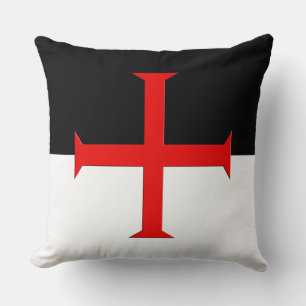 Medieval Knights Templar Cross Flag Kussen