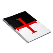 Medieval Knights Templar Cross Flag Notitieboek (Rechterzijde)
