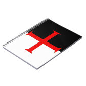 Medieval Knights Templar Cross Flag Notitieboek (Linkerzijde)