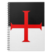 Medieval Knights Templar Cross Flag Notitieboek (Voorkant)