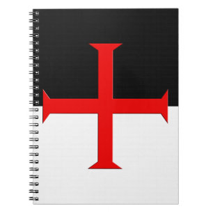 Medieval Knights Templar Cross Flag Notitieboek