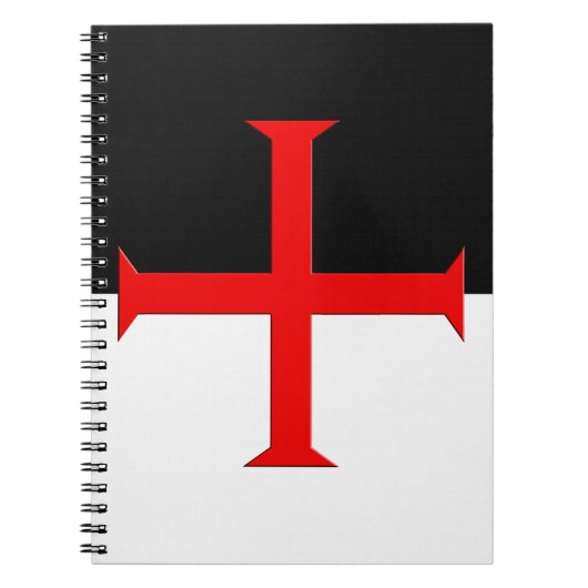 Medieval Knights Templar Cross Flag Notitieboek (Voorkant)