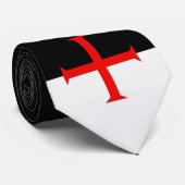 Medieval Knights Templar Cross Flag Stropdas (Opgerold)