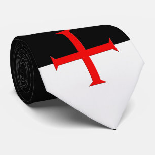 Medieval Knights Templar Cross Flag Stropdas