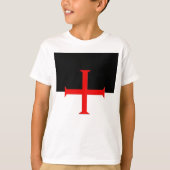 Medieval Knights Templar Cross Flag T-shirt (Voorkant)