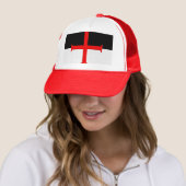 Medieval Knights Templar Cross Flag Trucker Pet (In situ)