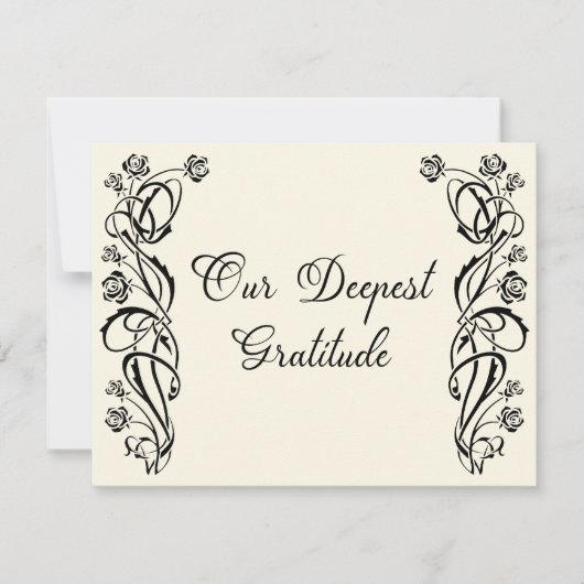 Medieval koninklijke Rozen Weddenschap Hartelijk d Bedankkaart (Voorkant)