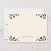 Medieval koninklijke Rozen Weddenschap Hartelijk d Bedankkaart (Achterkant)