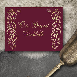 Medieval koninklijke Rozen Weddenschap Hartelijk d Bedankkaart