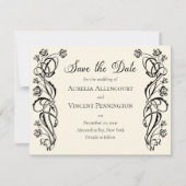 Medieval koninklijke Rozen Weddenschap Opslaan Dat Save The Date (Voorkant)