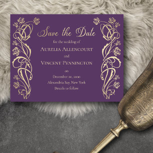 Medieval koninklijke Rozen Weddenschap Opslaan Dat Save The Date