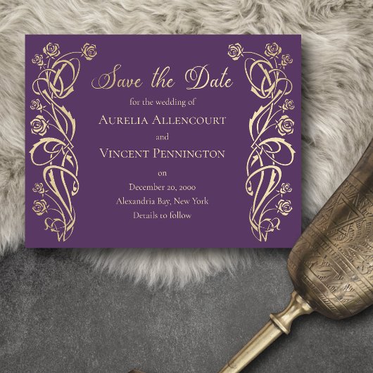 Medieval koninklijke Rozen Weddenschap Opslaan Dat Save The Date