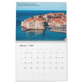 Medieval Kroatische ouderplaatsen in het Adriatisc Kalender (Feb 2026)