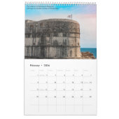 Medieval Kroatische ouderplaatsen in het Adriatisc Kalender (Feb 2026)