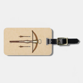 Medieval Krossbow met bouten Bagagelabel