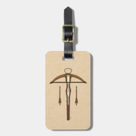 Medieval Krossbow met bouten Bagagelabel