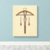 Medieval Krossbow met bouten Canvas Afdruk (Insitu (Houten vloer))