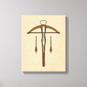 Medieval Krossbow met bouten Canvas Afdruk