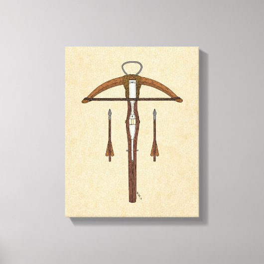 Medieval Krossbow met bouten Canvas Afdruk (Voorkant)