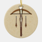 Medieval Krossbow met bouten Keramisch Ornament (Voorkant)