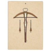 Medieval Krossbow met bouten Klembord (Achterkant)