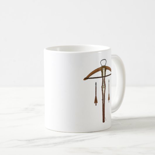 Medieval Krossbow met bouten Koffiemok (Voorkant rechts)