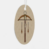 Medieval Krossbow met bouten Metalen Ornament (Voorkant Rechts)