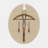 Medieval Krossbow met bouten Metalen Ornament (Achterkant)