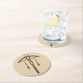 Medieval Krossbow met bouten Ronde Kartonnen Onderzetter (Insitu)