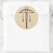 Medieval Krossbow met bouten Ronde Sticker (Tas)