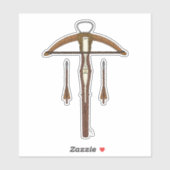 Medieval Krossbow met bouten Sticker (Vel)