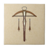 Medieval Krossbow met bouten Tegeltje (Voorkant)