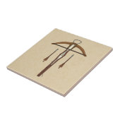 Medieval Krossbow met bouten Tegeltje (Zijkant)
