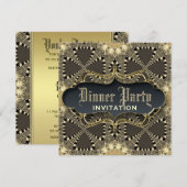 Medieval Lace Elegance Dinner Party nodigt uit Kaart (Voorkant / Achterkant)