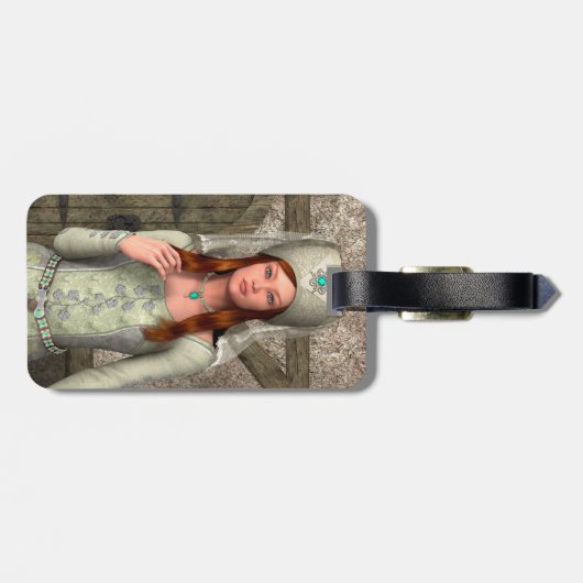 Medieval Lady Bagagelabel (Achterkant horizontaal)