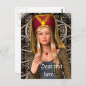 Medieval Lady Briefkaart (Voorkant / Achterkant)