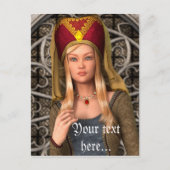 Medieval Lady Briefkaart (Voorkant)